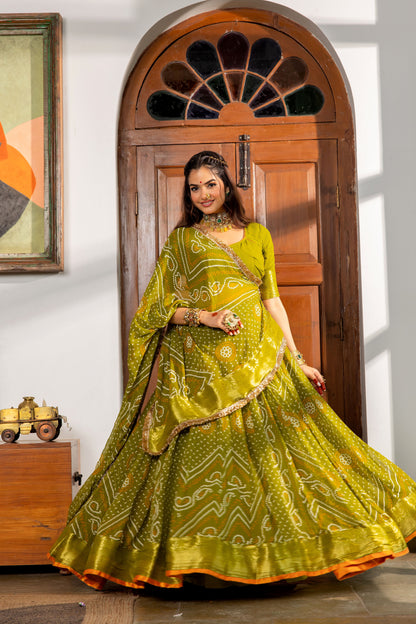 Falguni Bandhani Lehenga