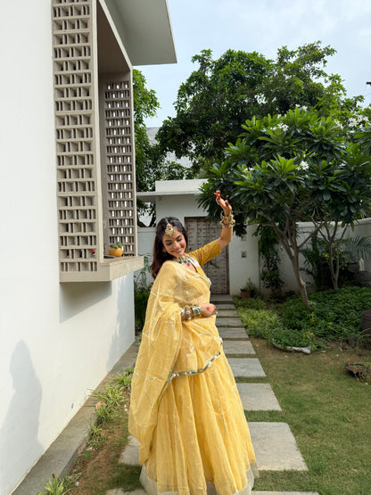 Kaashi Yellow Lehenga Set