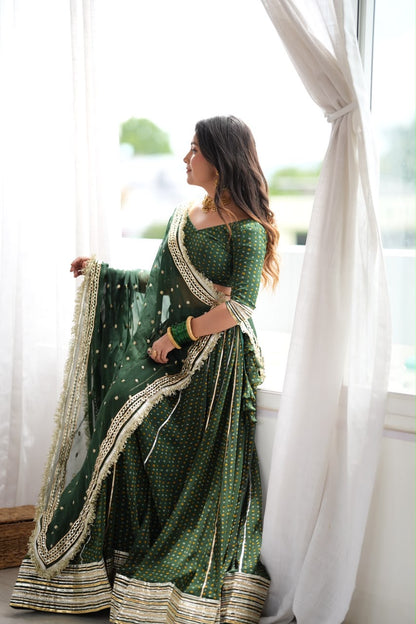 Niti Green Bandhani Lehenga