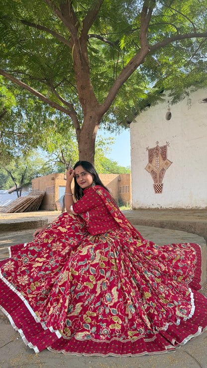 Radha Pink Cotton Lehenga