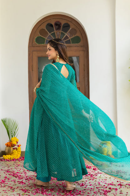 Geet Rama Green Anarkali Set