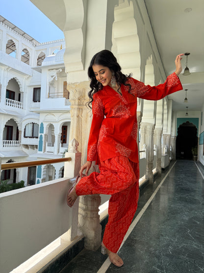 Raahi Cotton Bandhani Farshi Set