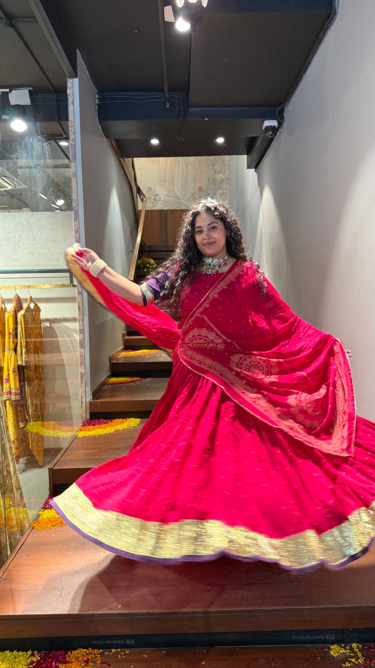 Hridya Pink Bandhani Lehenga Set