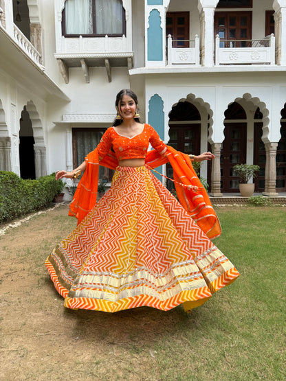 Diksha Zigzag Leheriya Lehenga
