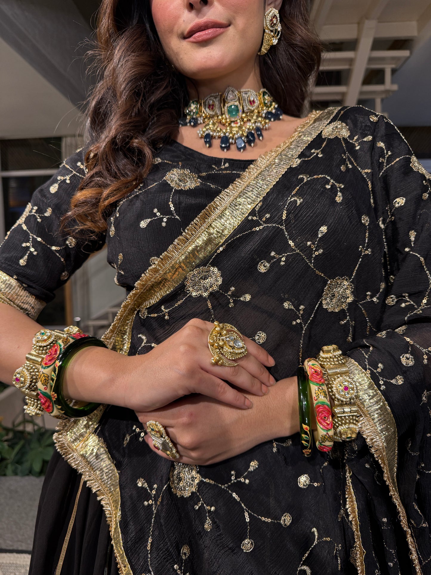 Neerja Black Lehenga