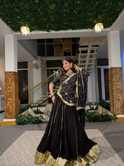 Neerja Black Lehenga