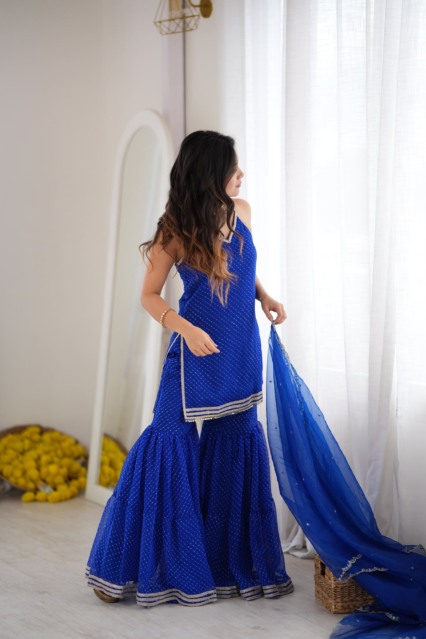 Dhiti Blue Sharara Set
