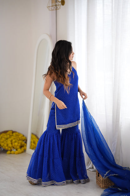 Dhiti Blue Sharara Set