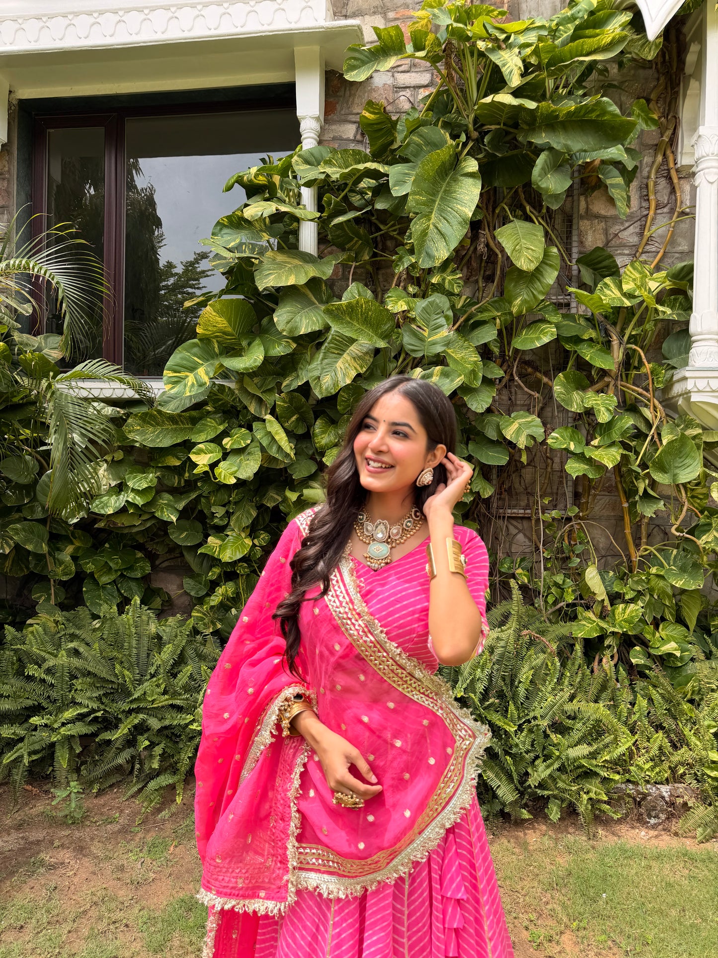 Priya Pink Leheriya Lehenga