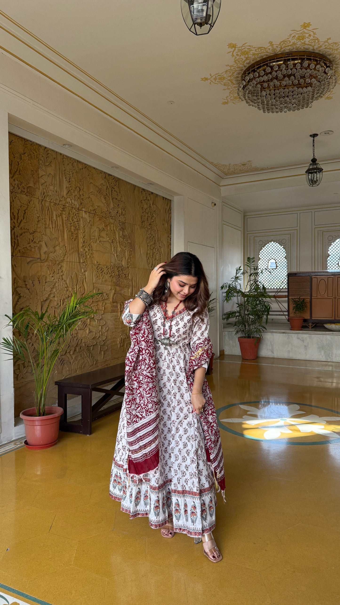 Namsvi Handblock Anarkali Set