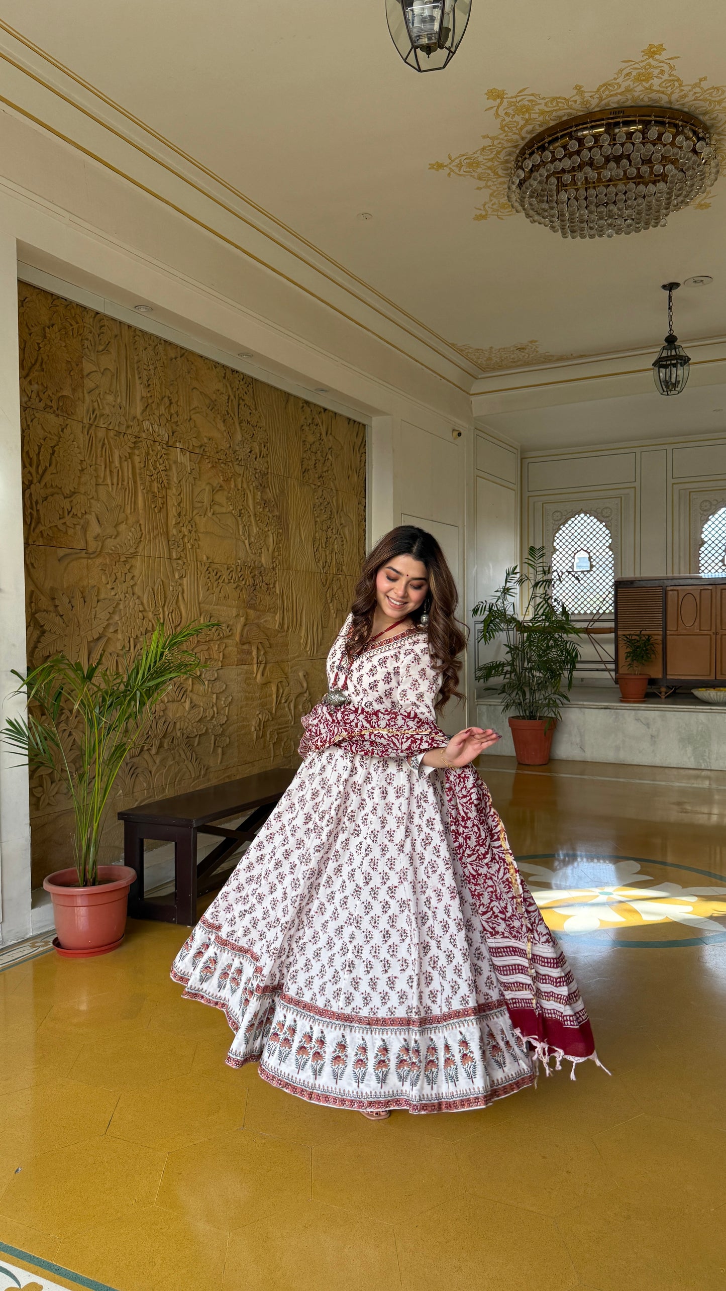 Namsvi Handblock Anarkali Set