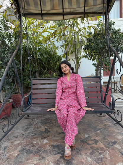 Blush Cotton Farshi Set