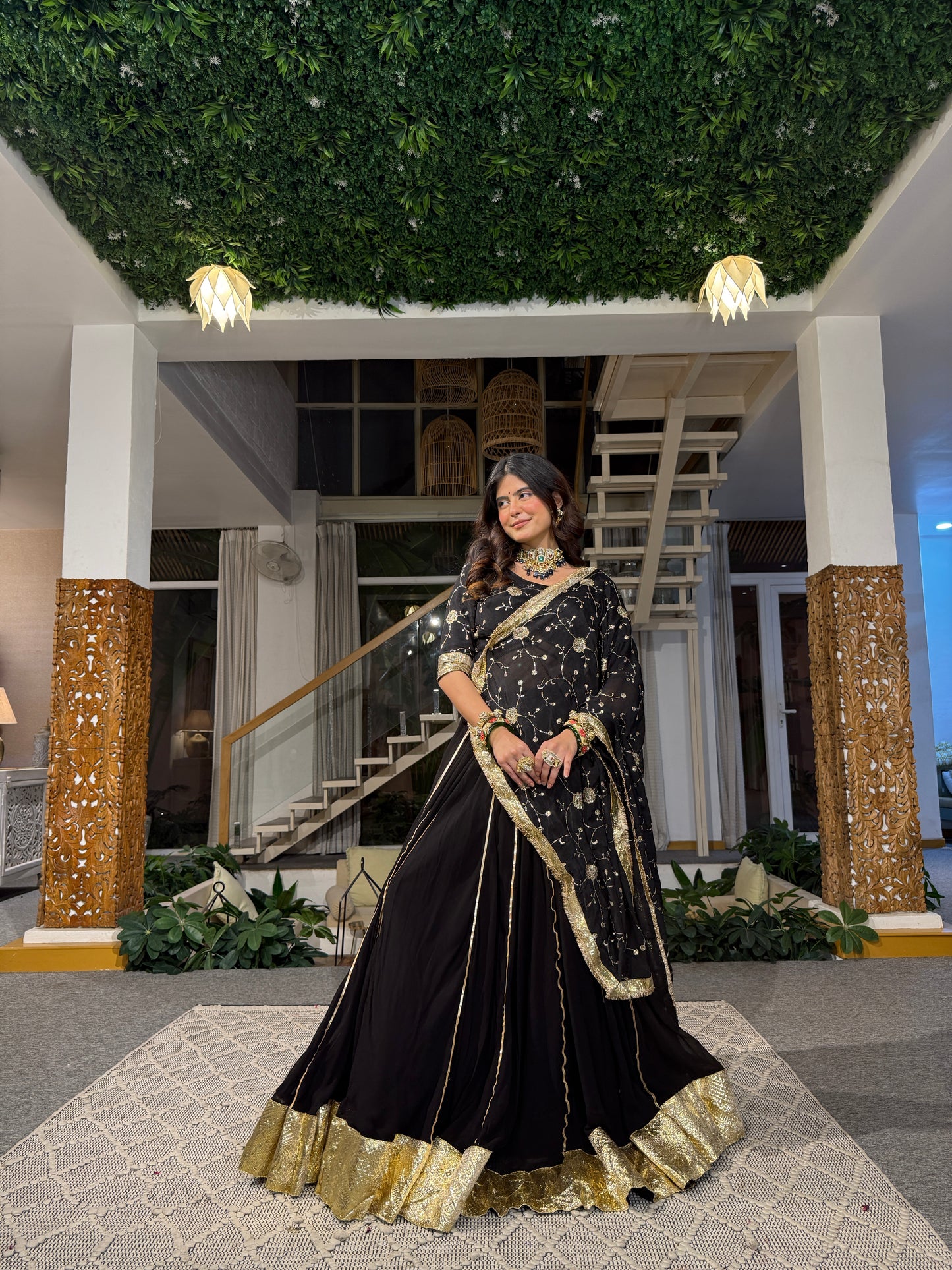 Neerja Black Lehenga