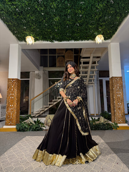 Neerja Black Lehenga