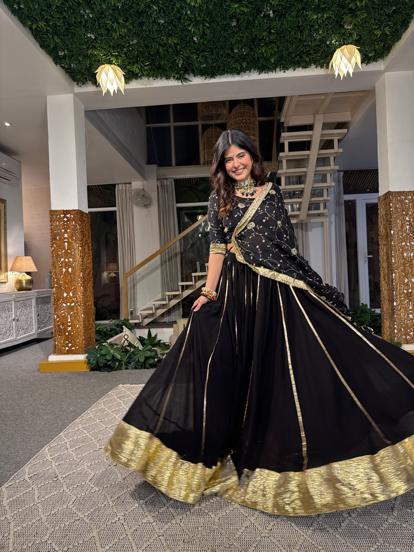 Neerja Black Lehenga