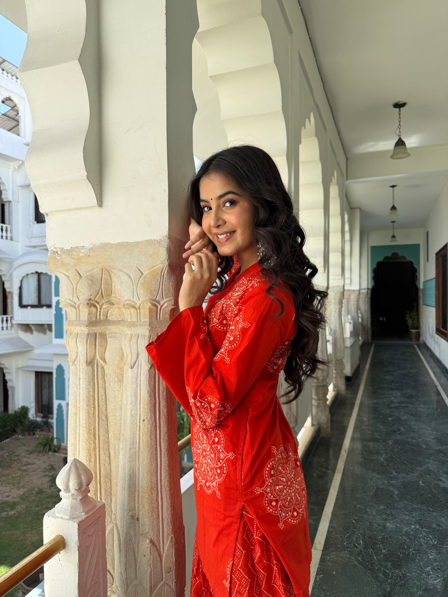 Raahi Cotton Bandhani Farshi Set