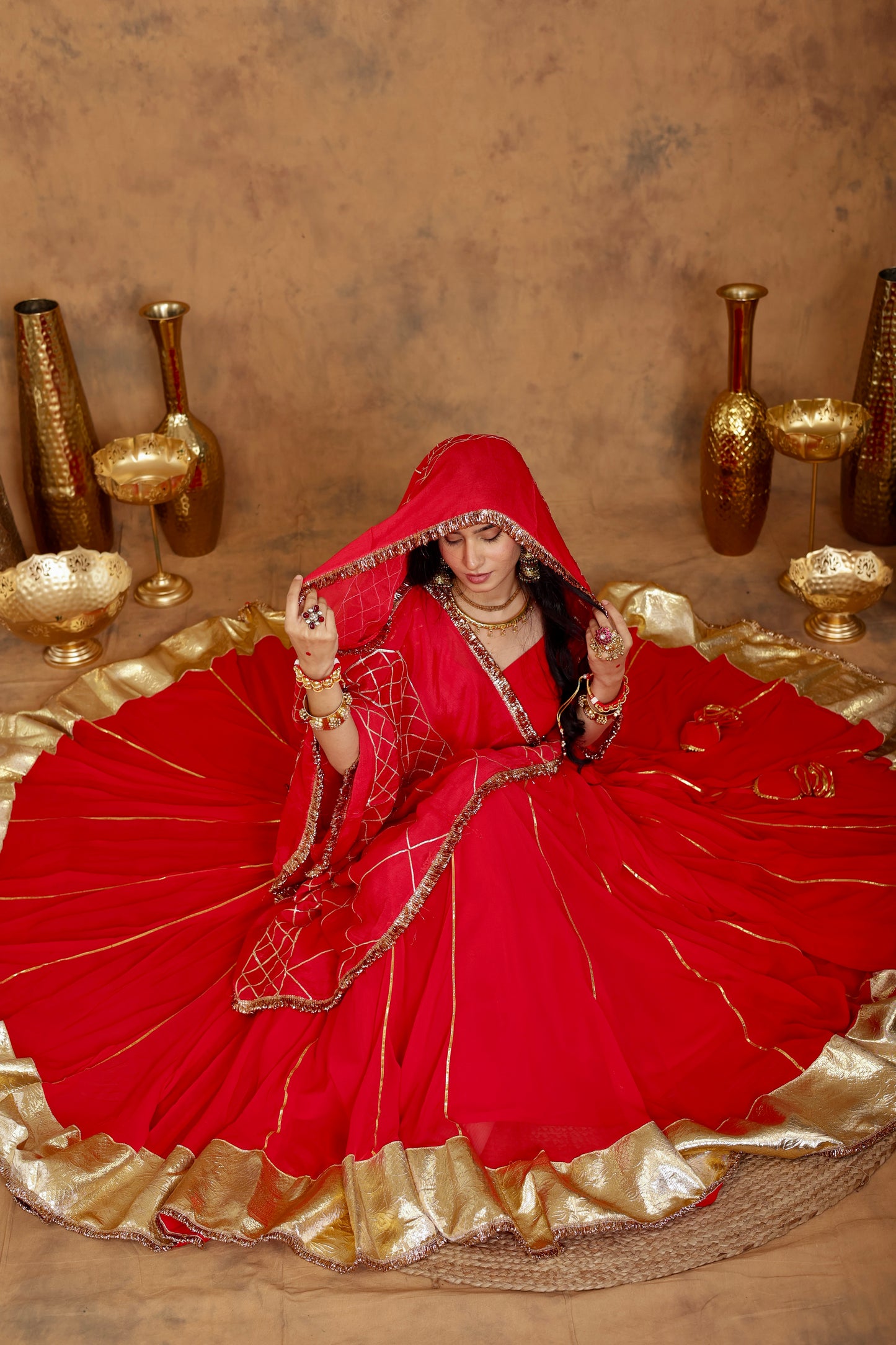 Heer Red Lehenga