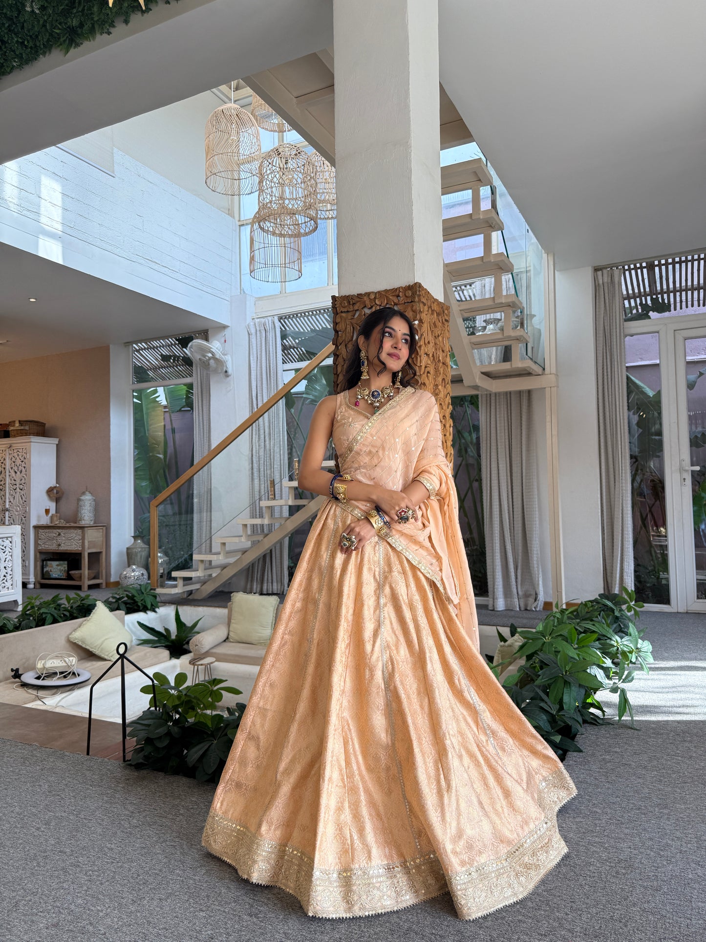 Prajakta Peach Lehenga
