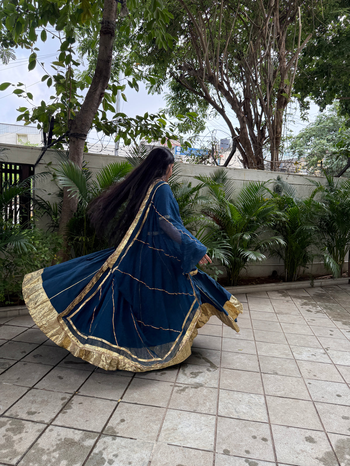 Mannat Teal Blue Lehenga