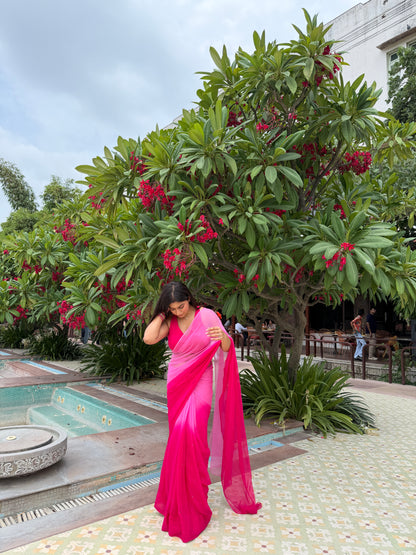 Suhani Pink Chiffon Saree