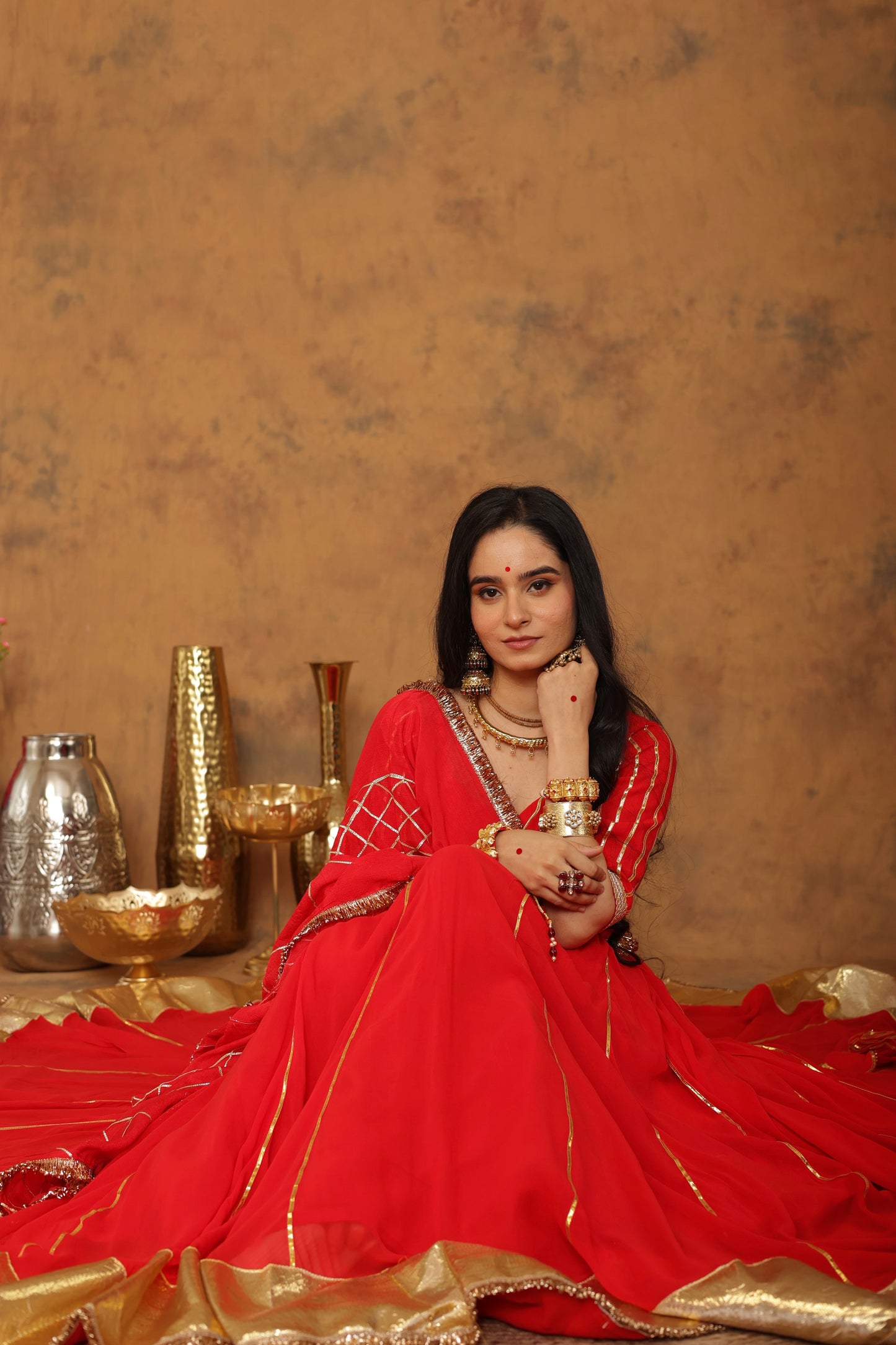 Heer Red Lehenga