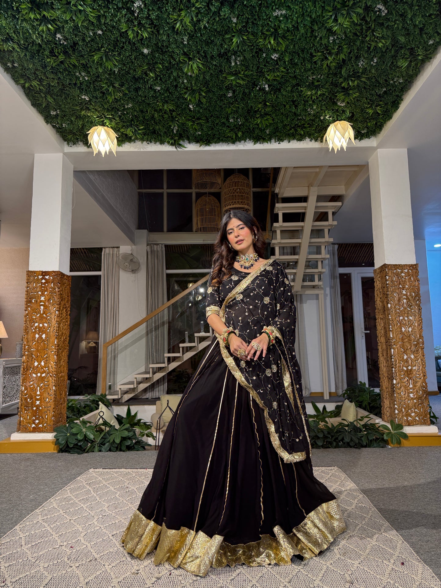 Neerja Black Lehenga