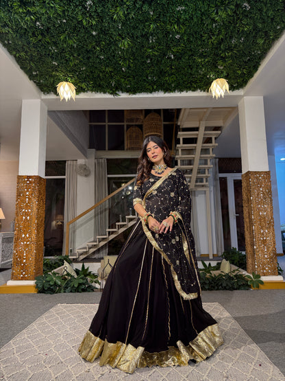 Neerja Black Lehenga