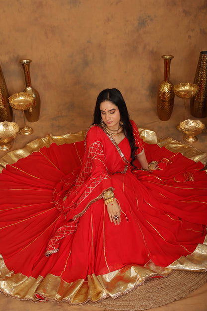Heer Red Lehenga