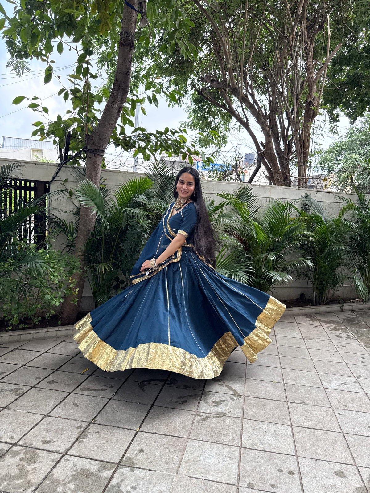 Mannat Teal Blue Lehenga