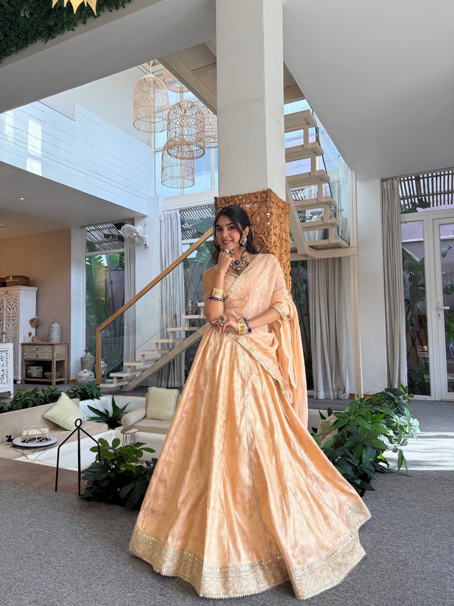 Prajakta Peach Lehenga