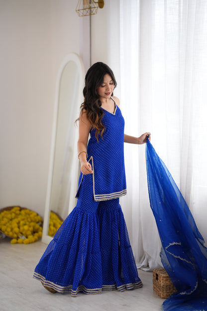 Dhiti Blue Sharara Set