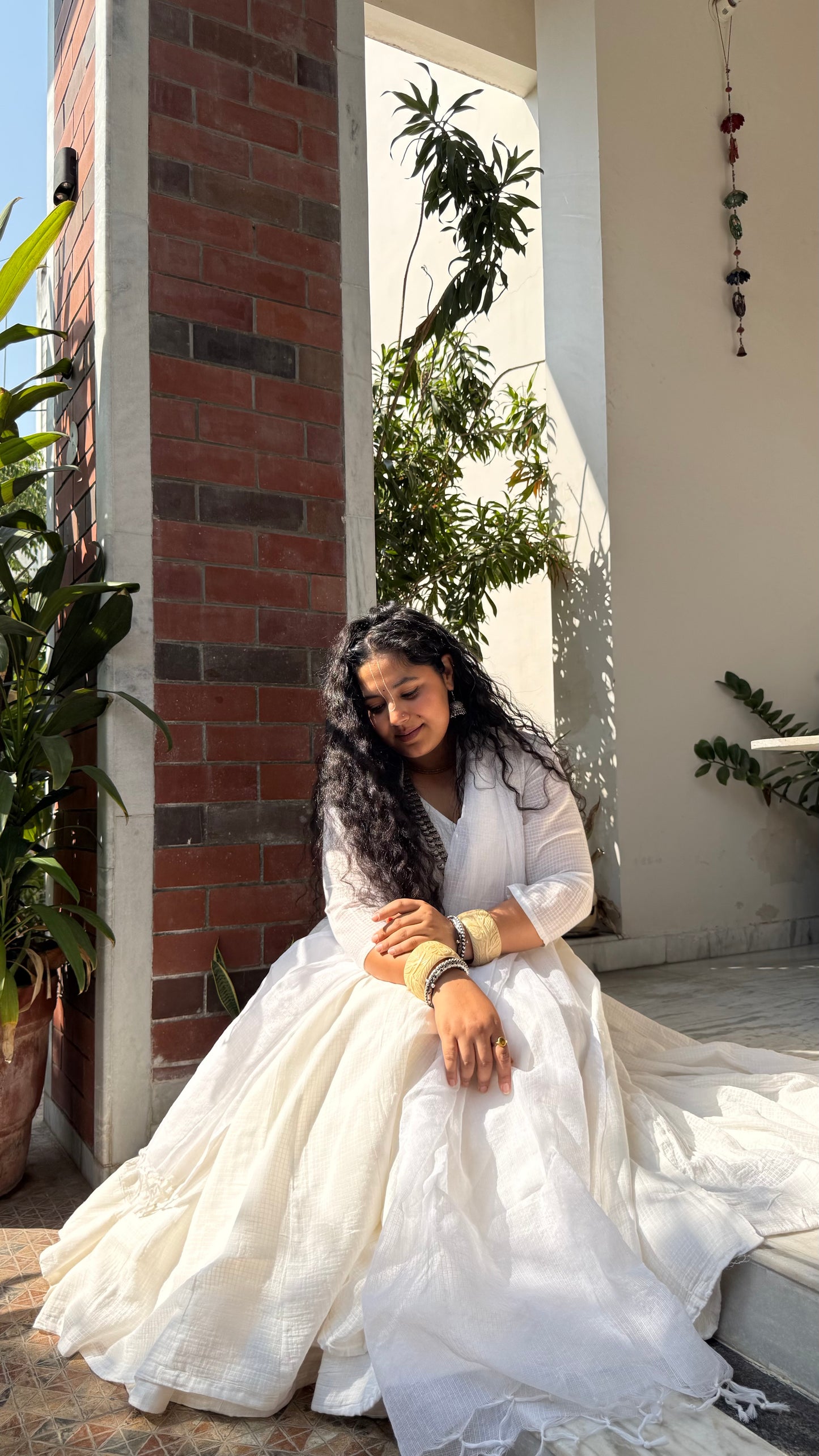 Pakhi White Angrakha Anarkali Set