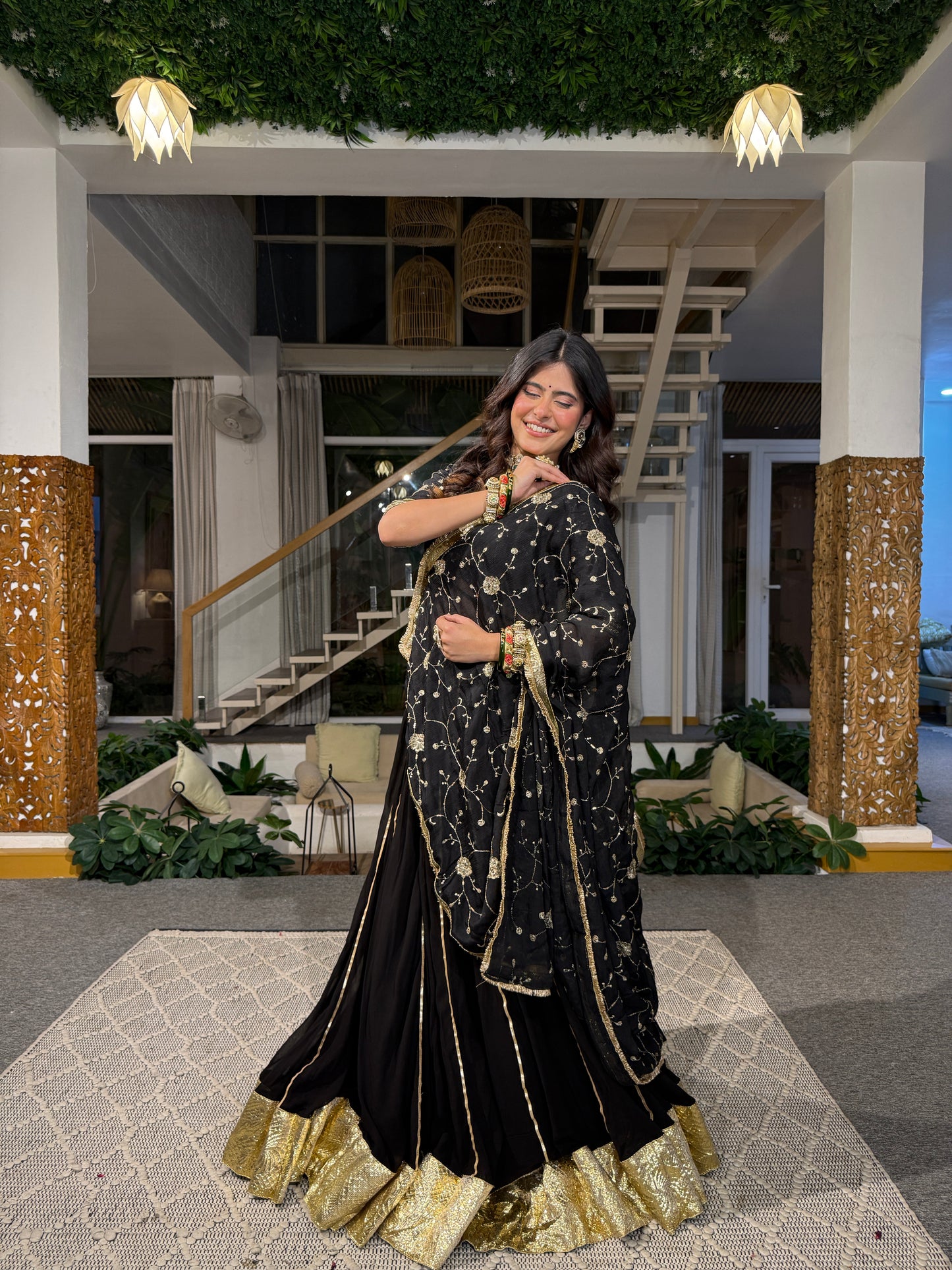 Neerja Black Lehenga