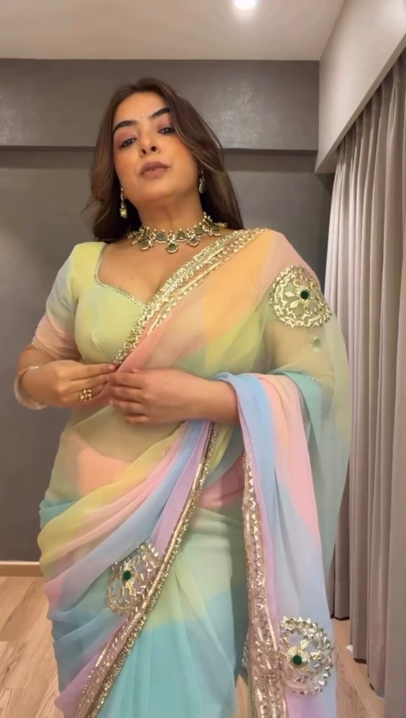 Khushi Samudari Leheriya Saree