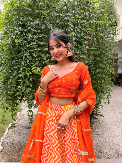 Diksha Zigzag Leheriya Lehenga