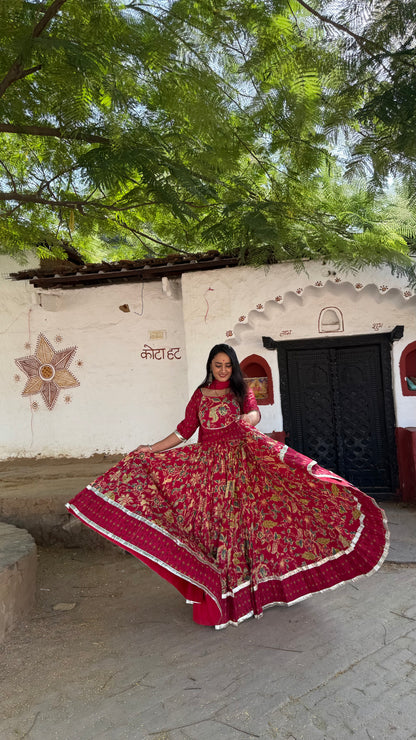Radha Pink Cotton Lehenga