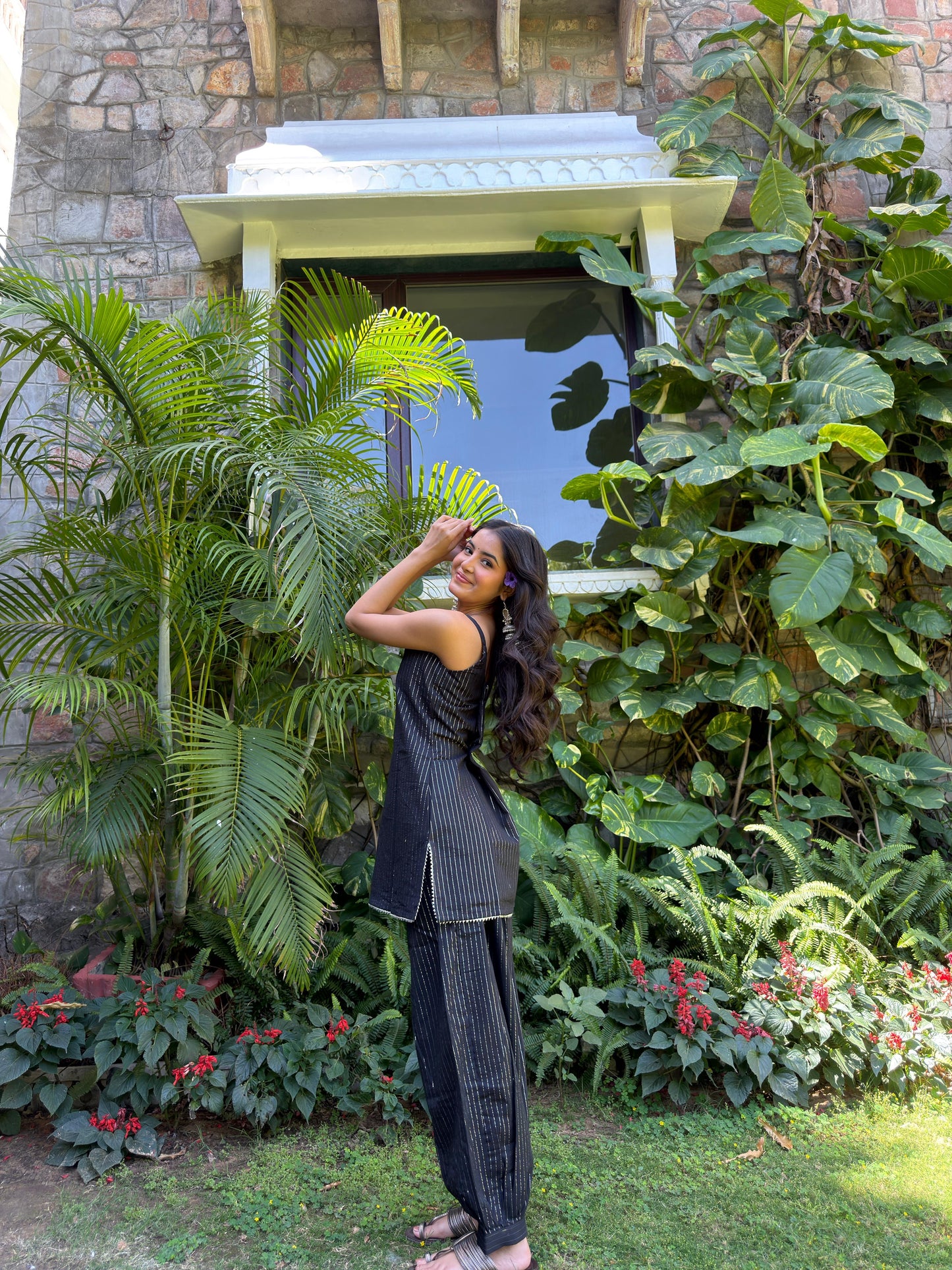 Reet Black Lurex Set
