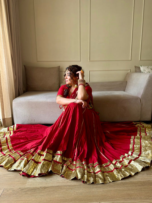 Mannat Red Lehenga