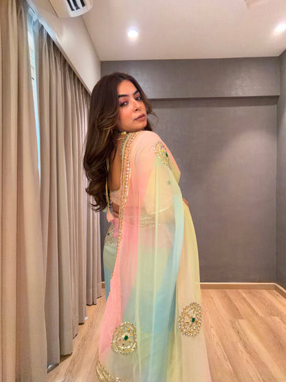 Khushi Samudari Leheriya Saree
