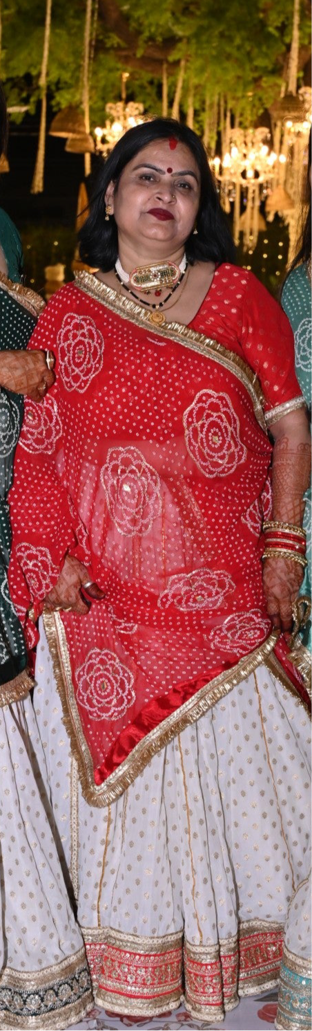 Paridhi Red Bandhani Lehenga