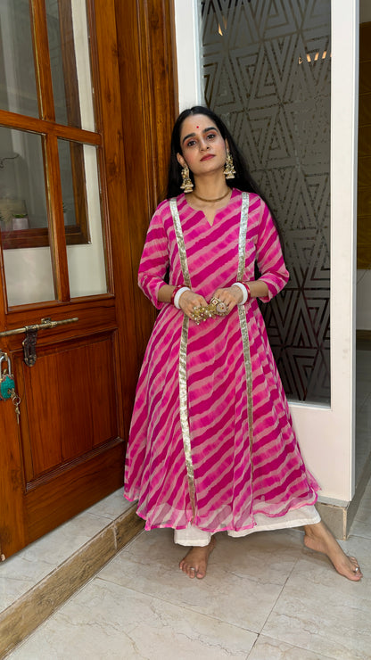 Akayda Pink Leheriya Set