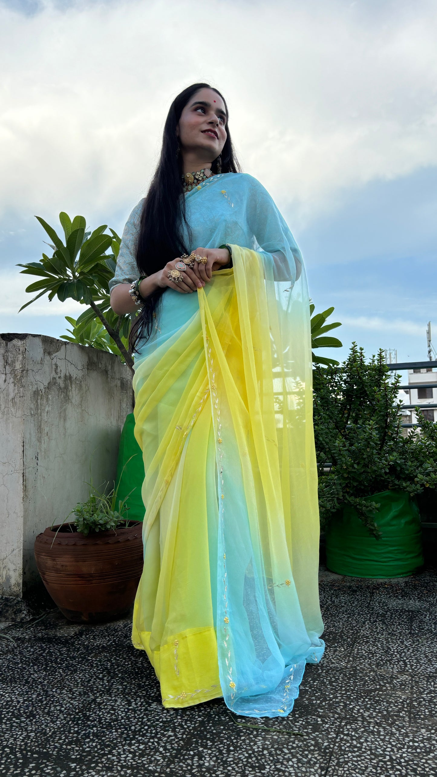 Qurbat Chiffon Saree