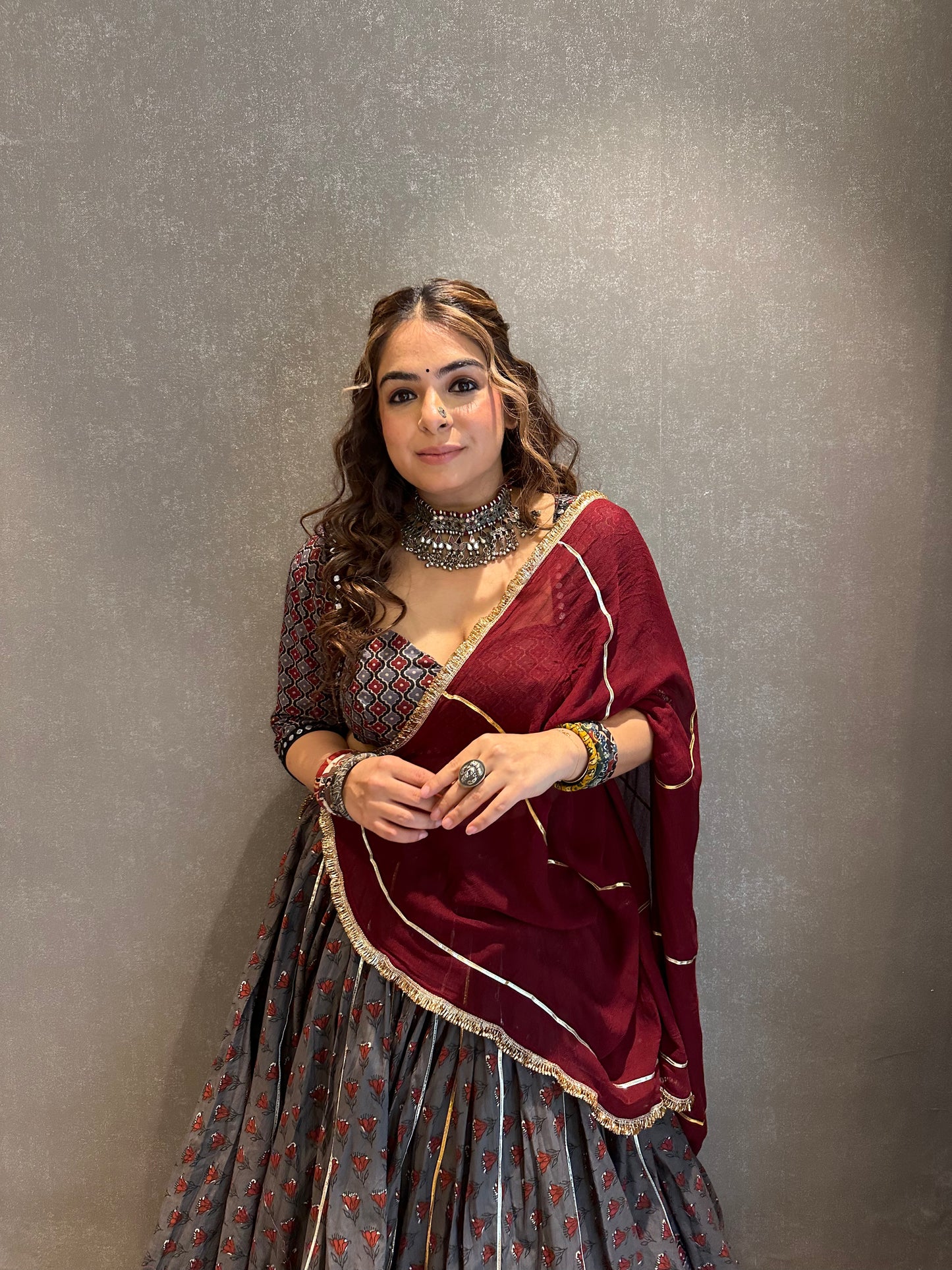 Vani Ajrakh Lehenga