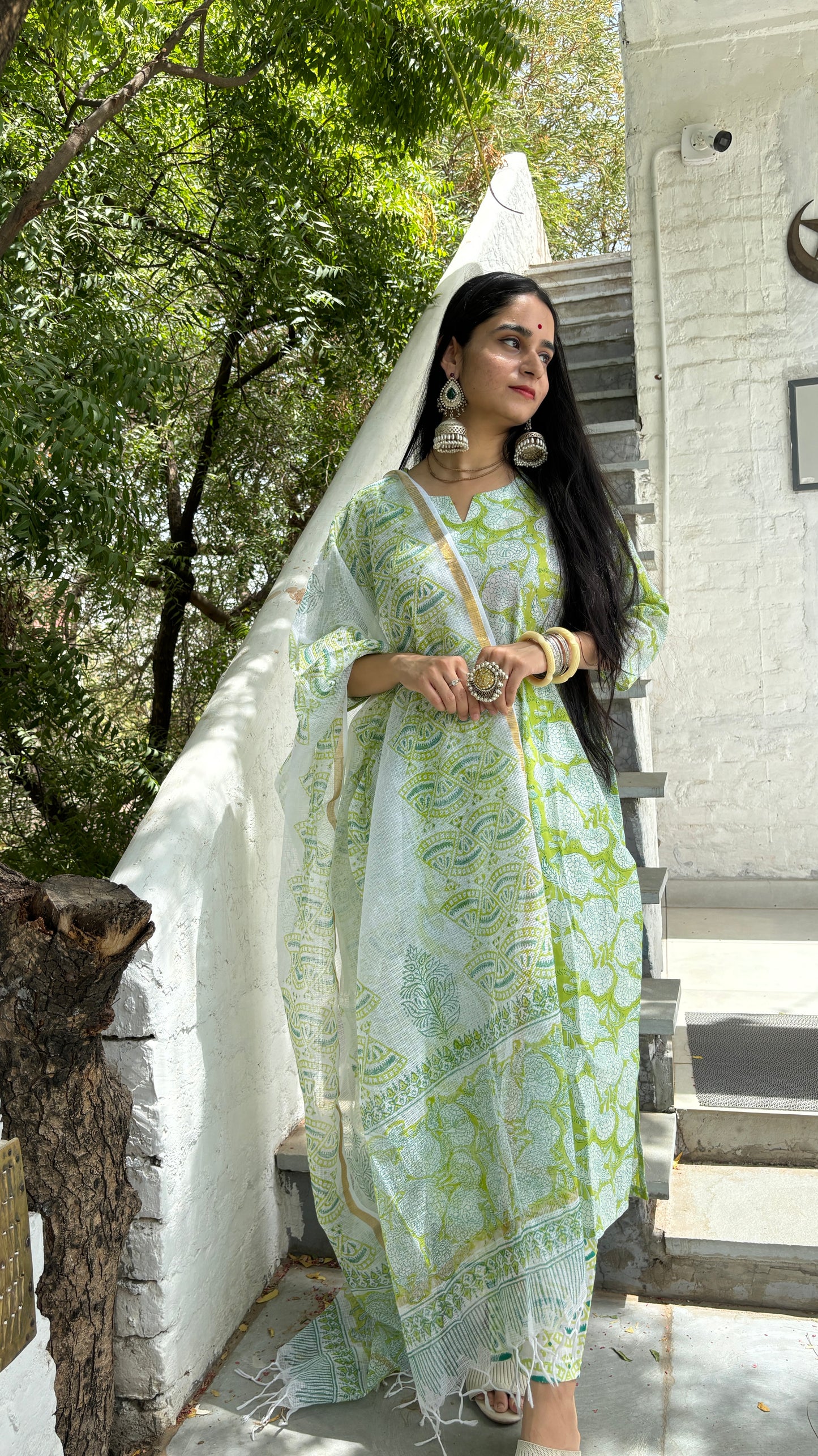 Heena Handblock Suit Set