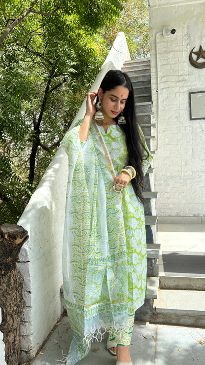 Heena Handblock Suit Set