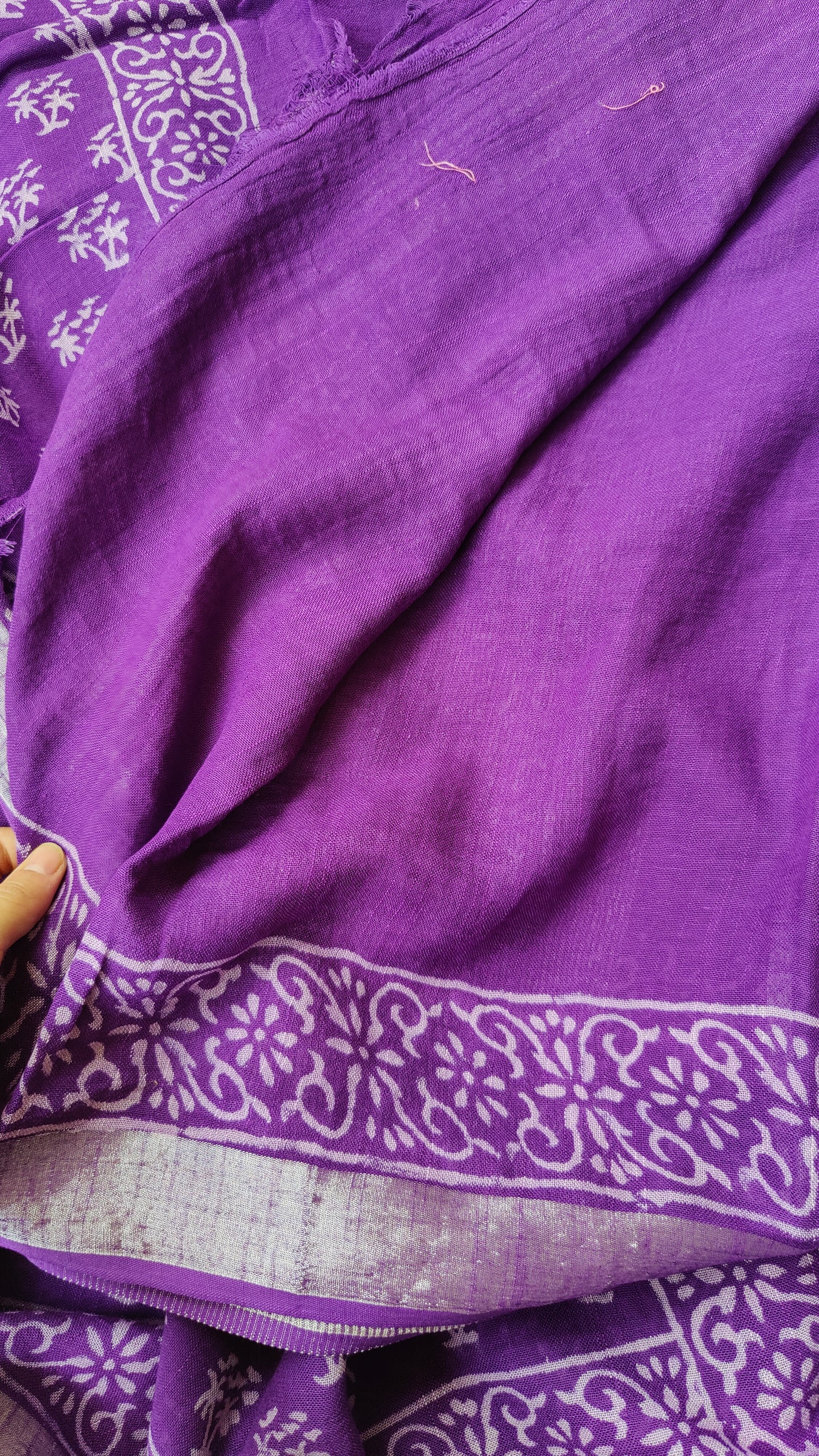 Gurleen Purple Linen Saree