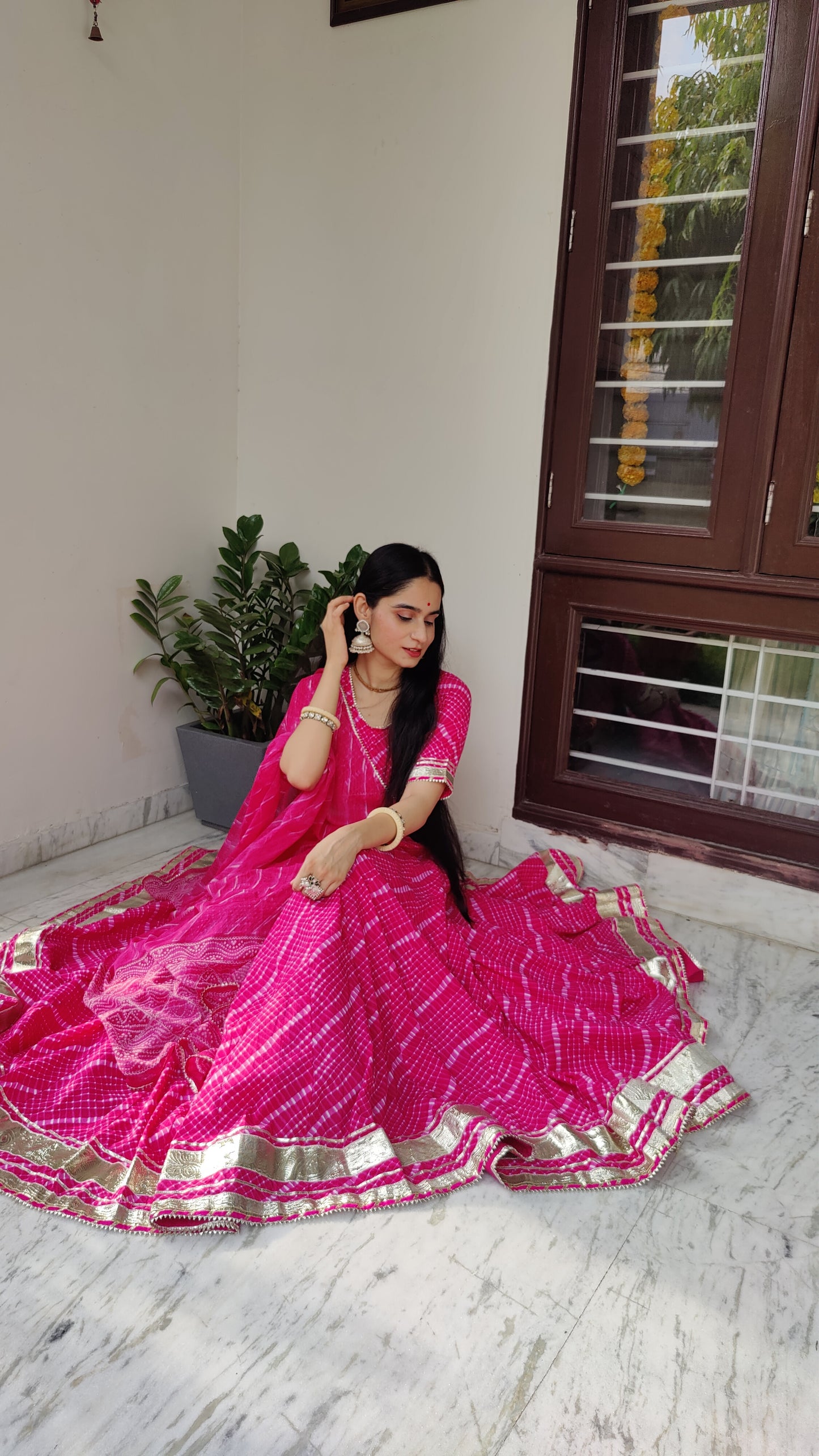 Prema Cotton Mothda Lehenga