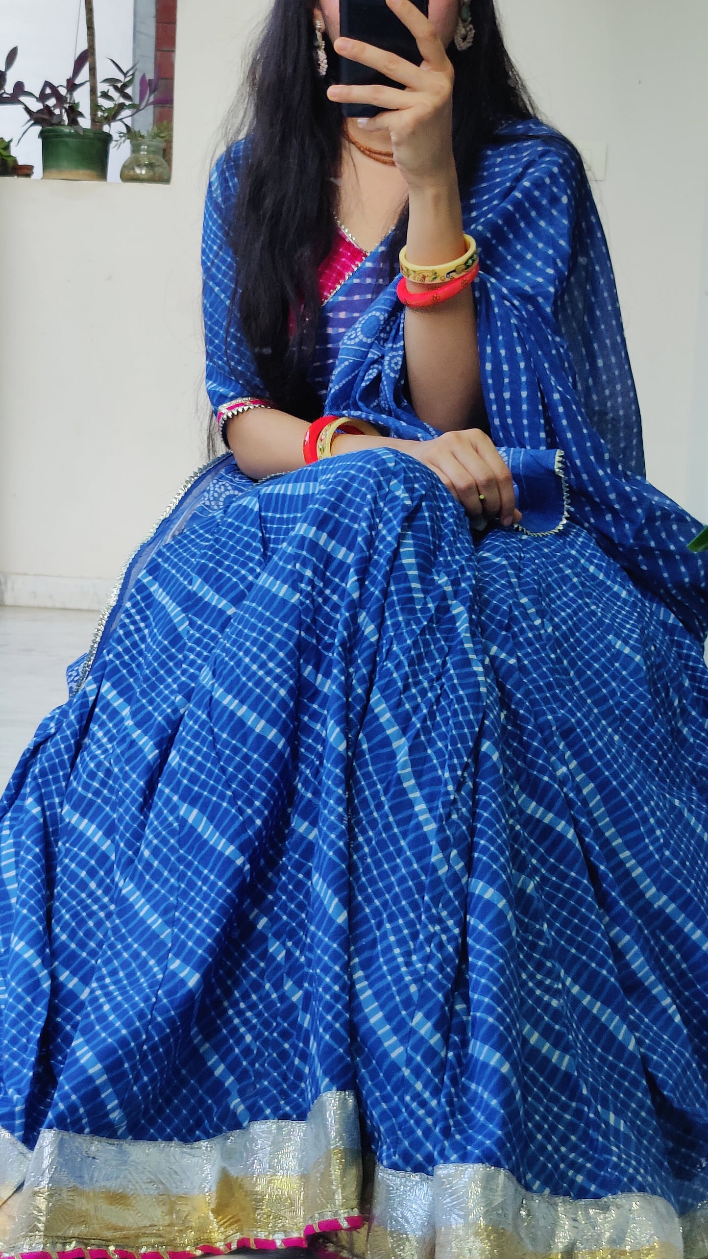 Neelkamal Cotton Mothda Lehenga