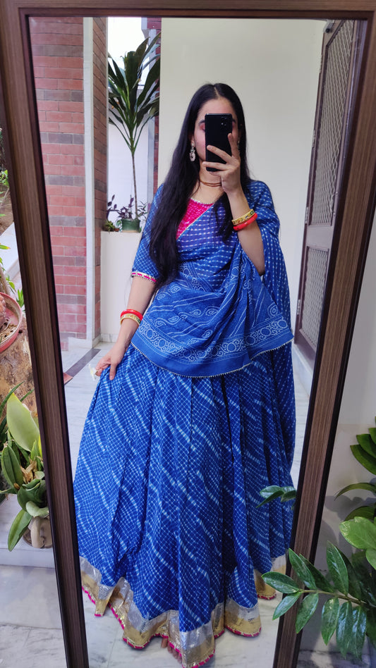 Neelkamal Cotton Mothda Lehenga