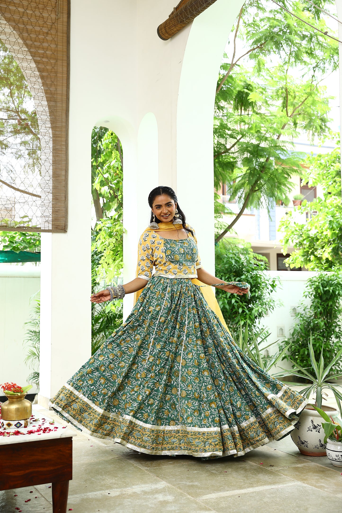 Manya Handblock Cotton Lehenga